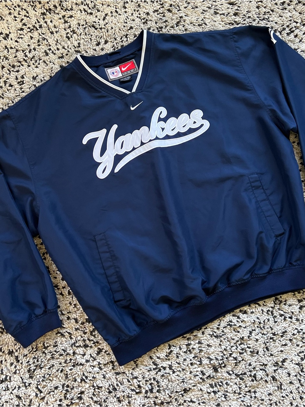 Nike Team MLB Yankees Pullover Windbreaker Warm Up Jacket Men’s Size XXL - Picture 3 of 16